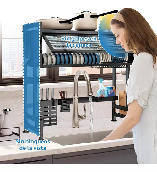Escurridor Organizador de Platos con Gabinete