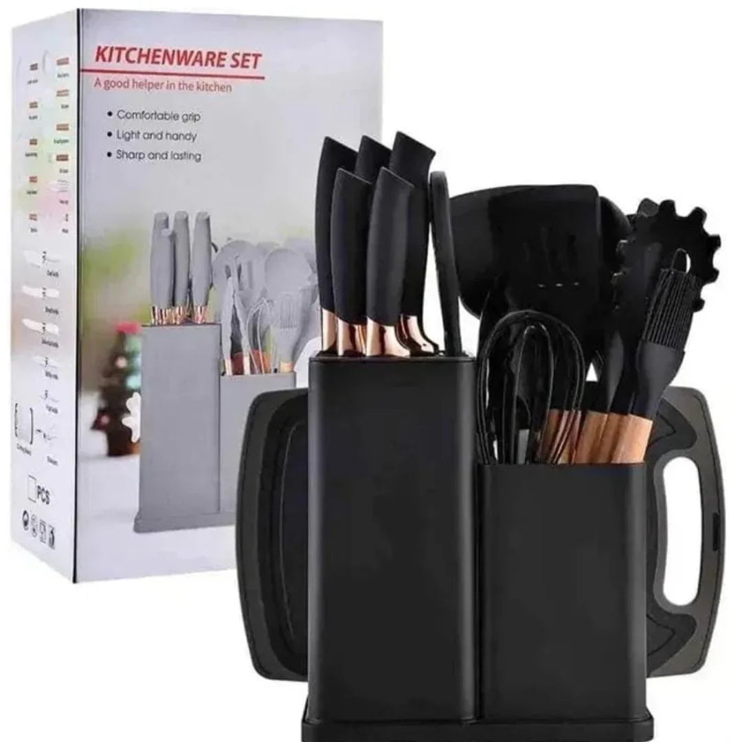 Set Kit Juego Utensilios Cocina 19 Pieza