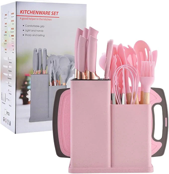 Set Kit Juego Utensilios Cocina 19 Pieza
